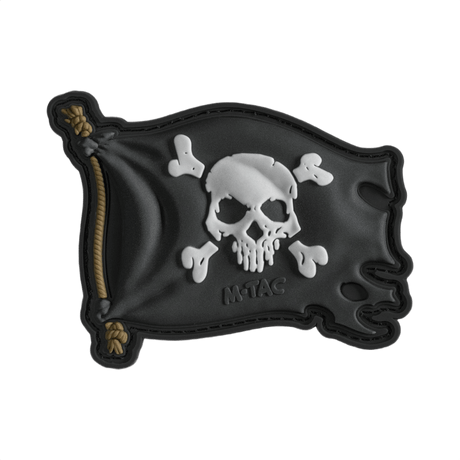 M-Tac Patch Jolly Roger PVC 3d, symboloi seikkailunhalua, velcro-kiinnitys, 8x5.