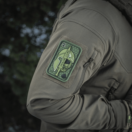 M-Tac Patch Molon Labe 3d PVC -kumitarrа takissa, velcro-kiinnitys, taktinen spartalainen design, koko 108 x 68 mm,