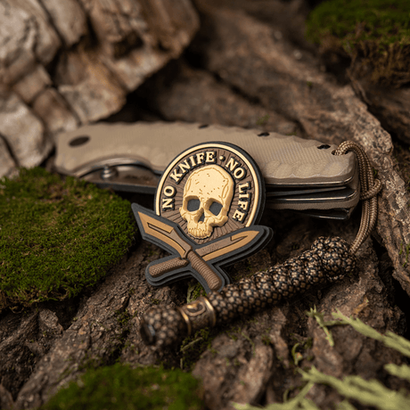 M-Tac Patch No Knife – No Life 3d PVC Blade Brothers -inspiraatio, kumimateriaali, velcro, 50x50 mm