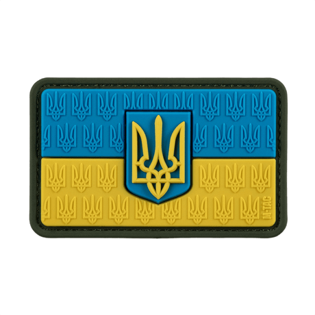 M-Tac Patch Ukraine Flag kilvellä Trident, PVC, Velcro-tausta, Cordura 500d, koko 8x5 cm, patrioottinen tyyli