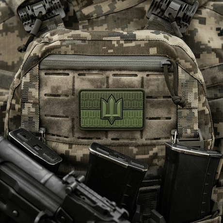 M-Tac-tarra Ukraine Flag ZSU Trident PVC sotilasvarustuksessa, symboloi Ukrainan ylpeyttä ja perintöä, 3D PVC