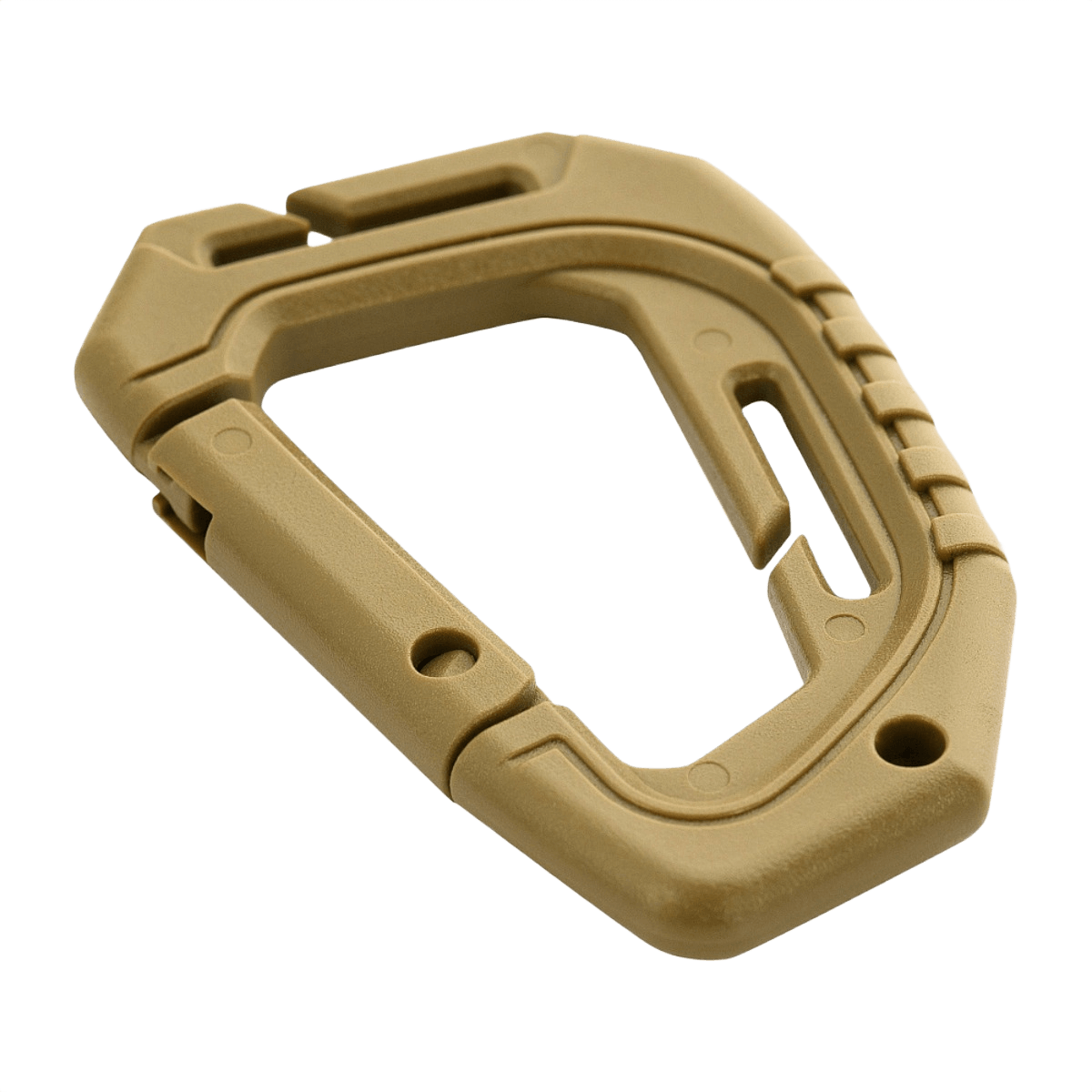 M-Tac Plast Taktisk Karabinhage med MOLLE-monteringspunkt og nøglering hul, til fastgørelse af udstyr på vest eller bælte, 9,3 cm