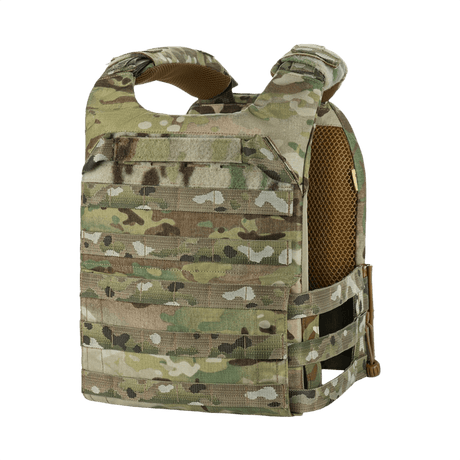 M-Tac Plate Carrier Cuirass Elite Gen.II camo-mallissa, kestävä Cordura 500D -kangas ja Duraflex-pikalukot helppoon käyttöön.