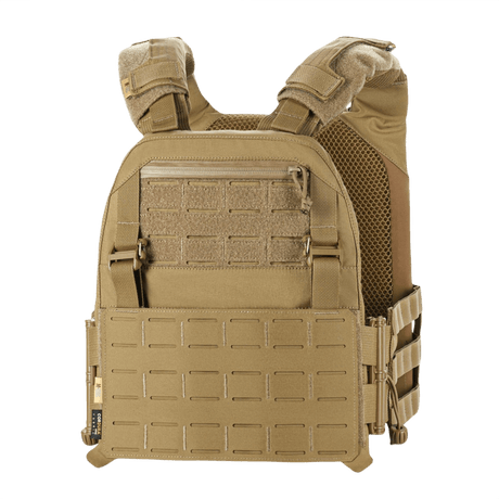 M-Tac Plate Carrier Cuirass Elite Gen.II, edistynyt taktinen liivi Duraflex-pikalukoilla, Cordura 500D -materiaali, hiekansävy.