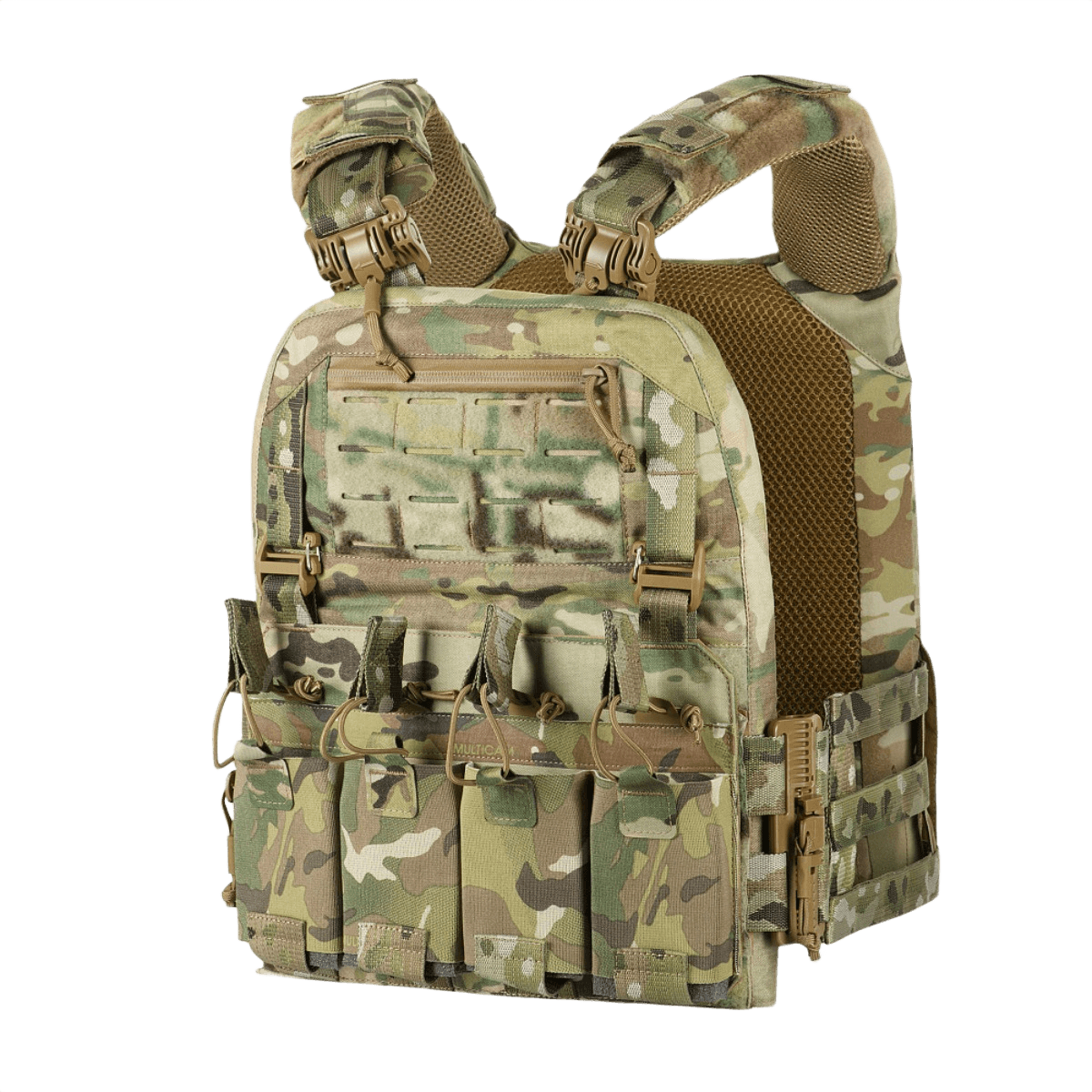 M-Tac Plate Carrier Cuirass FAST XL QRS beskyttelsesvest i Cordura 500D med hurtig-lås, ESAPI XL kompatibilitet.