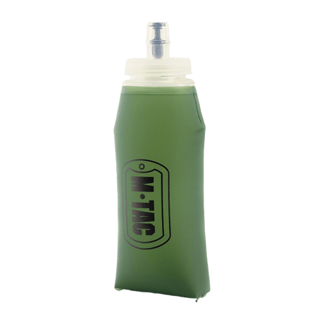 M-Tac taittuva juomapullo vihreästä TPU:sta, kompakti ja sopii patikointiin, matkustamiseen ja pyöräilyyn, 500 ml, kevyt kantaa ja säilyttää