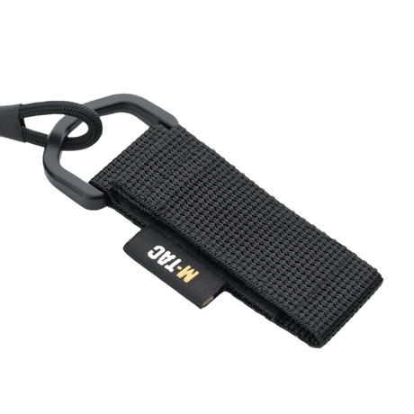 M-Tac Safety Cord med D-ring estää varusteiden kuten veitsen, taskulampun tai radion katoamisen tai varkauden, MOLLE-kiinnitys.