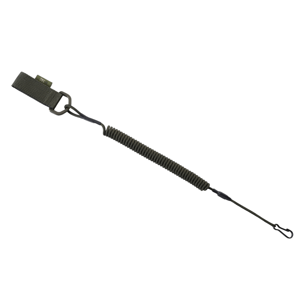 M-Tac Safety Cord med D-ring sikkerhedssnor med spiraldesign til udstyr som våben, nøgler; komprimeret længde: 280 mm, udstrakt: 1300 mm.