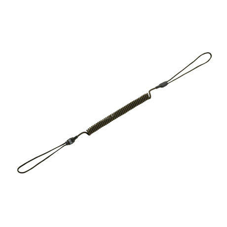 M-Tac Safety Cord Medium Universal estämään varusteiden katoamista, spiraalimuotoilu, joustava kiinnitys ja D-ring MOLLE-kiinnitykseen.