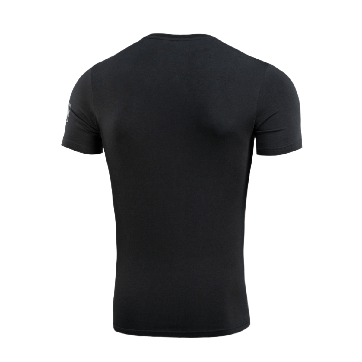 Bagside af M-Tac T-Shirt Surf Club, 93% bomuld, 7% elastan, sort. Inspireret af ukrainske operationer og surfscener. Premium tryk.