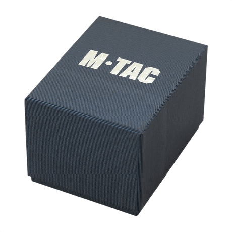 M‑Tac Taktisk Adventure -kellon pakkaus, kestävä muotoilu ja logo.