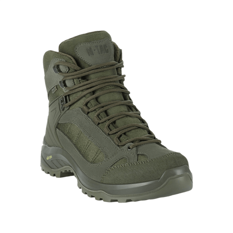 M-Tac Taktiske Demi-Season Støvler Pro Line kestävästä suede- ja Cordura-materiaalista, Vibram-pohja taktiikkaan, vaellukseen ja aktiivisuuteen.