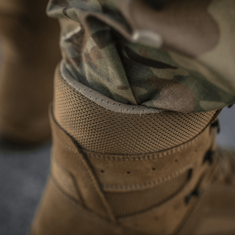 M-Tac taktiset kesäjalkineet kestävästä nahasta ja Cordura®-verkosta mukavuutta varten lämpimässä, vaativassa maastossa. Valmistettu EU:ssa