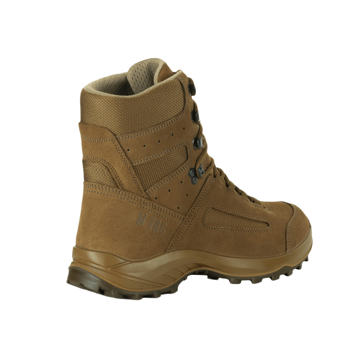 M-Tac Taktiske Sommerstøvler i ruskind og Cordura® mesh, designet til komfort og holdbarhed, perfekt til varme dage og ujævnt terræn.