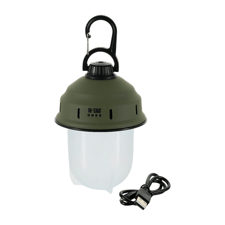 M-Tac retkeilyriippuvalaisin retrotyylillä ja modernilla LED-tekniikalla, täydellinen retkeilyyn, USB-ladattava, LED-valo, retkilyhty.