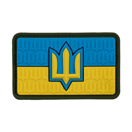 M-Tac-tarra Ukraine Flag ZSU Trident PVC, Trident-motiivilla, heijastaa Ukrainan ylpeyttä ja kansallista perintöä