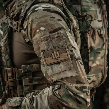 M-Tac-tarra Ukraine Flag ZSU Trident PVC sotilaan univormussa, trident-symboli osoittaa ylpeyden ja perinnön