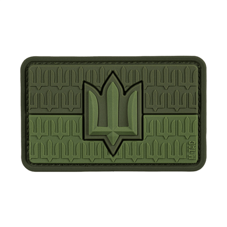 M-Tac-tarra Ukraine Flag ZSU Trident PVC vihreänä, symboloi Ukrainan armeijan ja kulttuurin ylpeyttä, 3D PVC