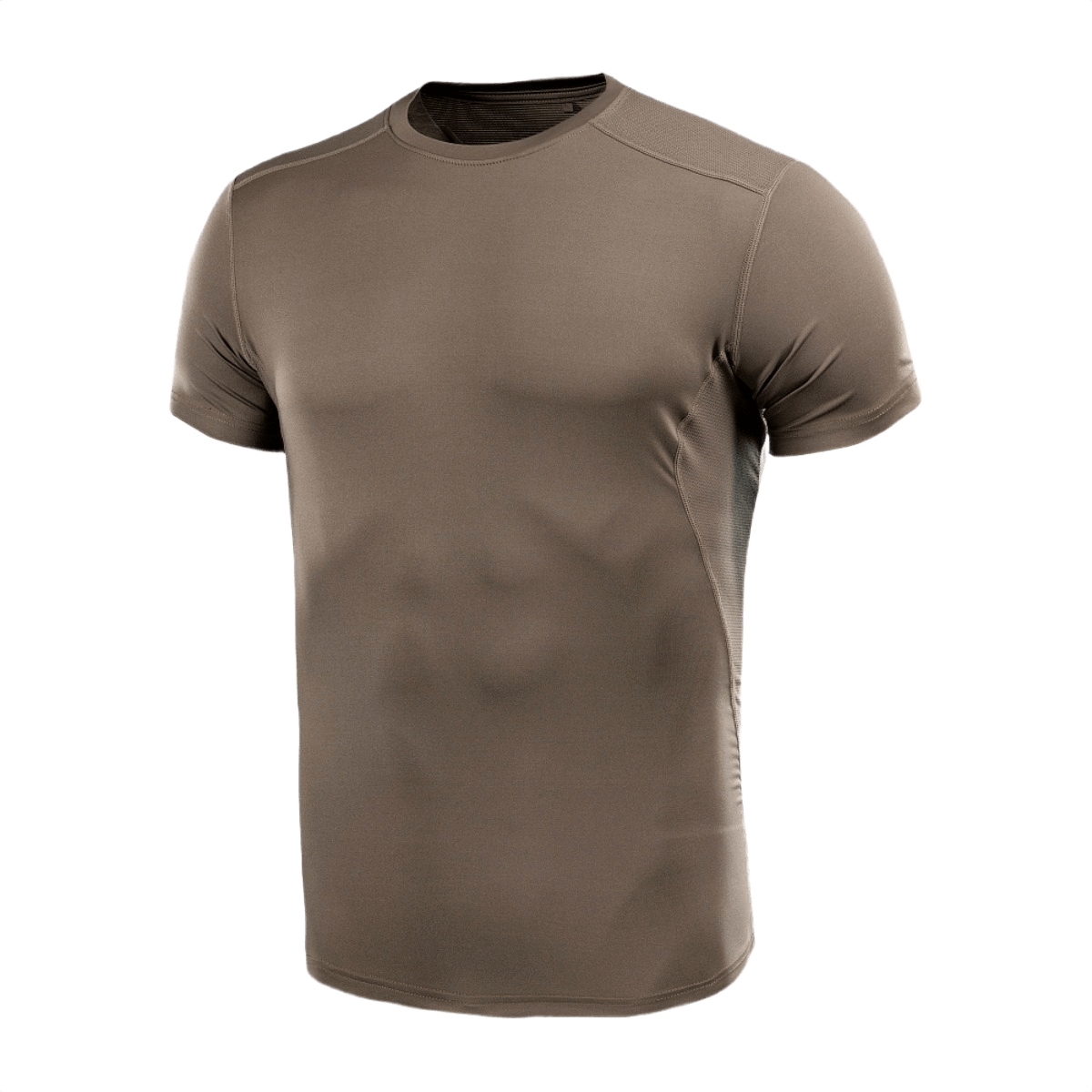 M-Tac Ultra Vent Kortærmet termot-shirt i åndbart materiale egnet til træning og udendørs aktiviteter, 90% polyester, 10% elastan på forside.