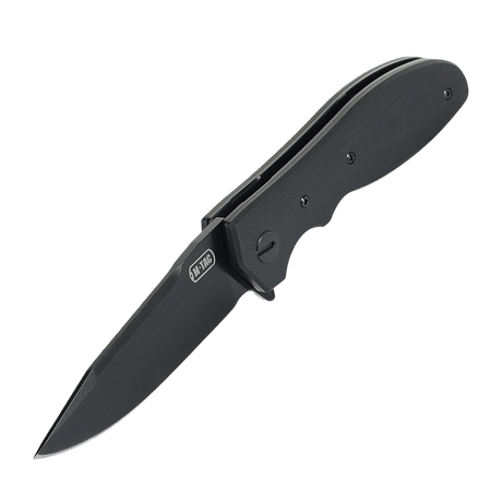 M-Tac Outdoor & Militær taittoveitsi - Type 6, terävä terä ja musta G10-komposiittikahva, sopii EDC-käyttöön.