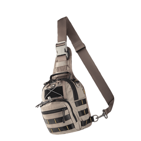 M-Tac Urban Line City Patrol Fastex -laukku beigeä, käytännöllinen hybridilaukku-reppu kestävästä 600D polyesteristä PVC-pinnoitteella.
