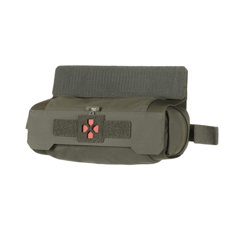 M-Tac Horizontal Medical Pouch ROLL Elite Cordura 500D:llä, tilaa säästävä ja kantomukavuus plate carrierilla.