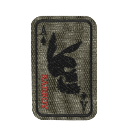M-Tac Patch Bad Boy (brodeerattu) jäniksen kallo ace of spades -kortissa, symboloi vapautta ja rohkeutta, Cordura 500D.