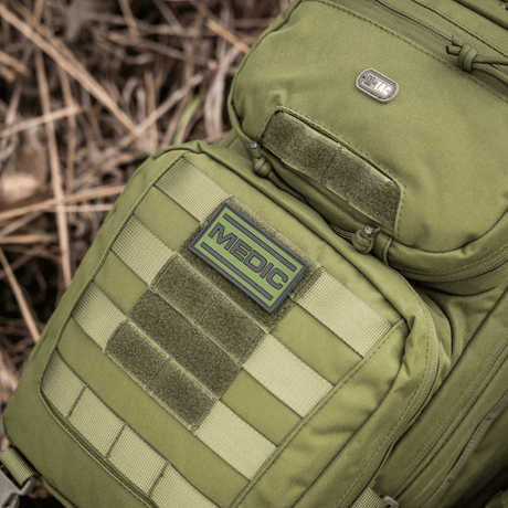 M-Tac Patch Medic PVC 3d en repussa, joustava PVC-materiaali, 3d-efekti ja velcro-kiinnitys, soveltuu lääkintähenkilöstölle.