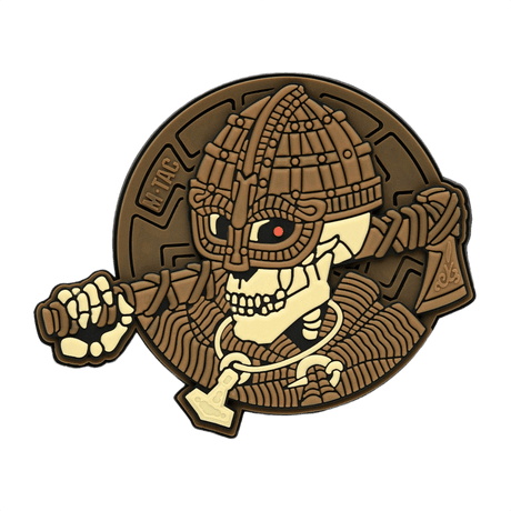 M-Tac Patch Undead Viking 3D PVC i gummi med velcro fastgørelse til uniform og taktisk udstyr, diameter 50 mm, perfekt til samlere.