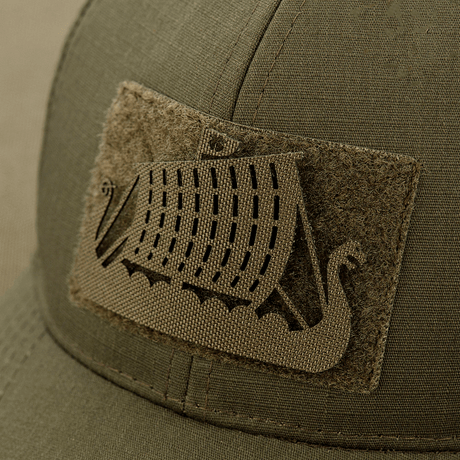 M-Tac Patch Drakkar Laser Cut – viikinkivene draakkar‑kuvioinnilla, sopii taktiseen varustukseen, laukkuun tai univormuun, Cordura 500D, Velcro.