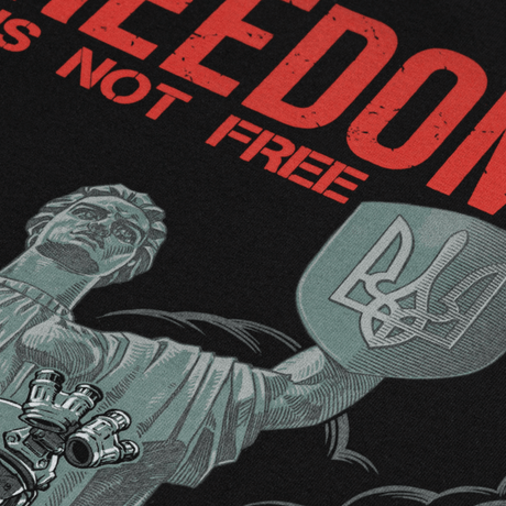 M-Tac Raglan Freedom t-shirt med print af soldater foran Moderlandet, symboliserer styrke og mod. Stærkt MagnaColours® tryk.