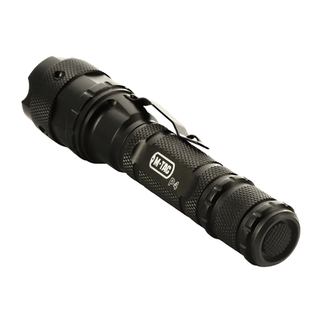 M-Tac-taskulamppu P4 taktinen taskulamppu LED-valolla alumiinista, kohdistettu valaistus ulko- ja kotikäyttöön, 250 lumenia, 137 mm, 92 g.