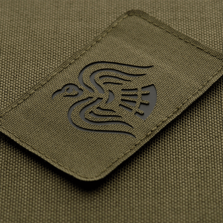 M-Tac Patch Ravneflag Laser Cut – musta korppi Cordura 500D:ssä, sopii univormuun ja taktiseen varustukseen, 80x50 mm, Velcro.
