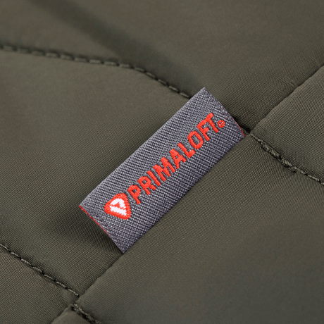 M-Tac Vytyaz Primaloft Vest med Primaloft-mærke i nærbillede