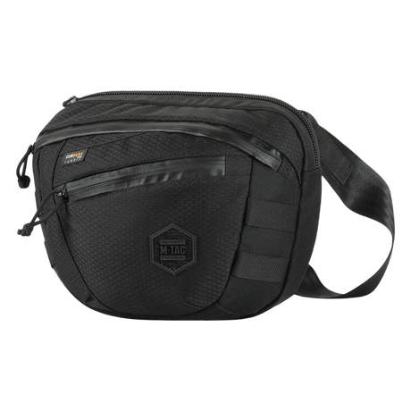 M-Tac Sphaera Hex Hardsling Bag Large Elite musta, säädettävä olkahihna ja tilava säilytystila.