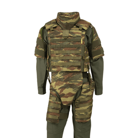 Anorak Niobium® Tactical II – full set i camouflage, multi-trussel blødt kropspanser til beskyttelse mod skydevåben og knive.