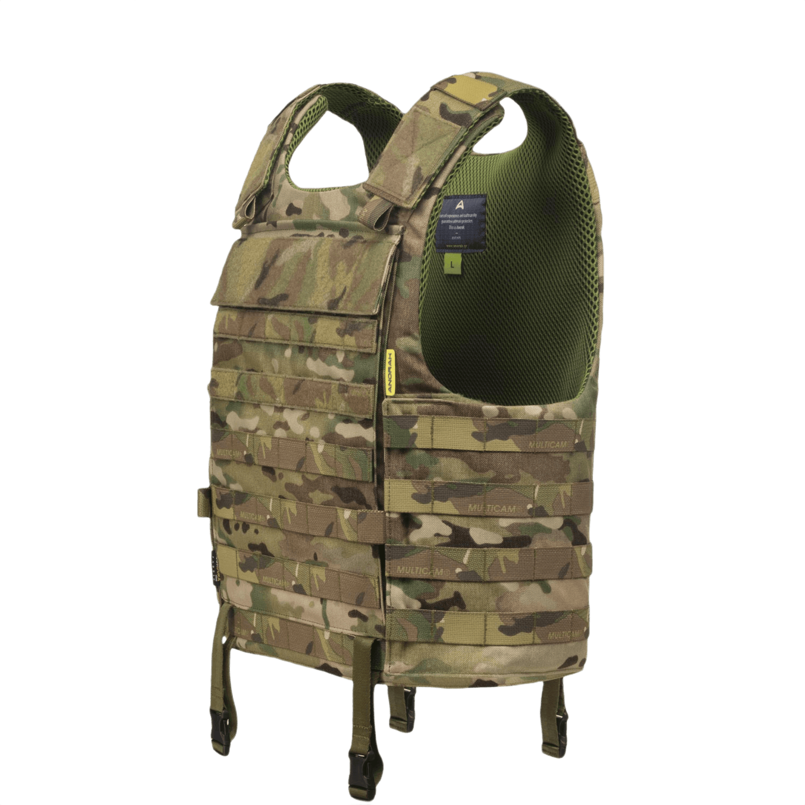 Anorak Rhodium® Tactical I MultiCam® Stik & Skudsikker Vest, niveau IIIA beskyttelse, robust design, høj bæreevne, camouflage.