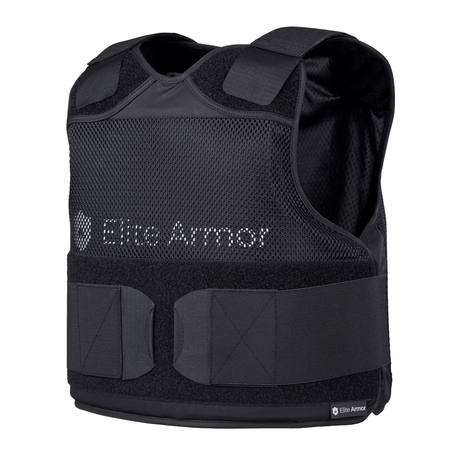 Elite Armor RX2 stik og skudsikker vest - set forfra i vinkel
