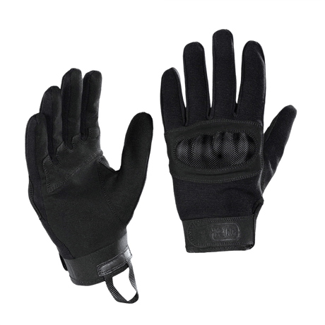 M-Tac Handsker Assault Tactical Mk.3 med forstærket håndflade og velcro for sikker pasform, ideelle til våbenhåndtering.