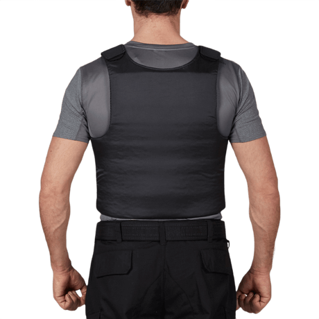Person wearing Anorak Topaz® Concealable III Stiksikker Vest for underclothing protection.