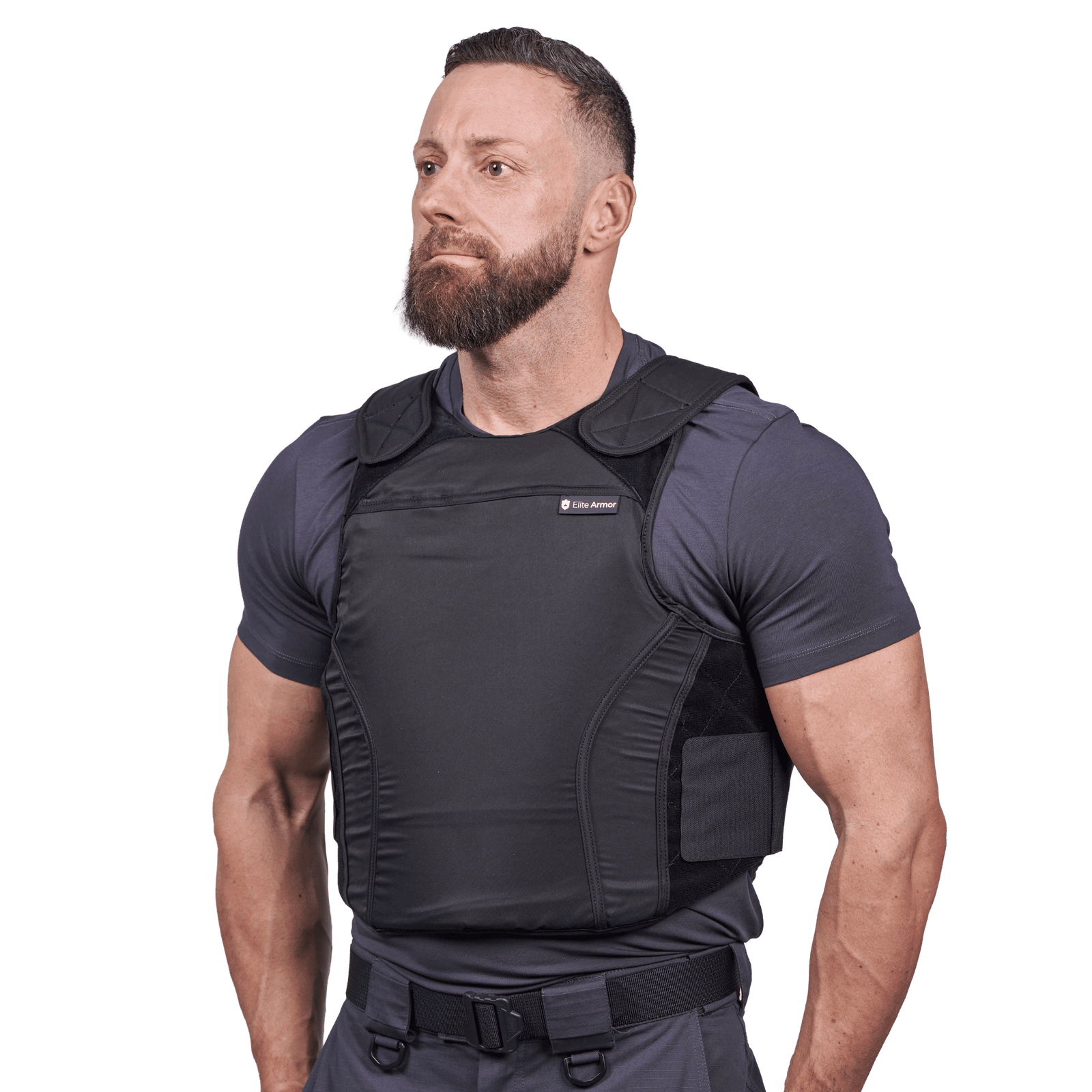 EA Xtreme løst cover sort i galleri position 1 med funktionelt materiale til NIJ-certificeret skudsikker vest for professionel kropsbeskyttelse