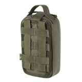 M-Tac Medical Pouch Rip Off monteret på MOLLE Velcro-paneler til opbevaring af førstehjælpskit.