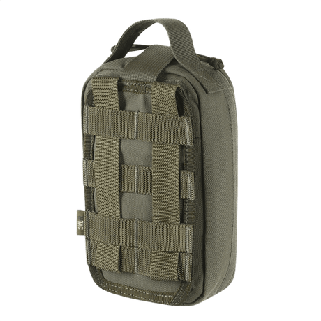 M-Tac Medical Pouch Rip Off monteret på MOLLE Velcro-paneler til opbevaring af førstehjælpskit.