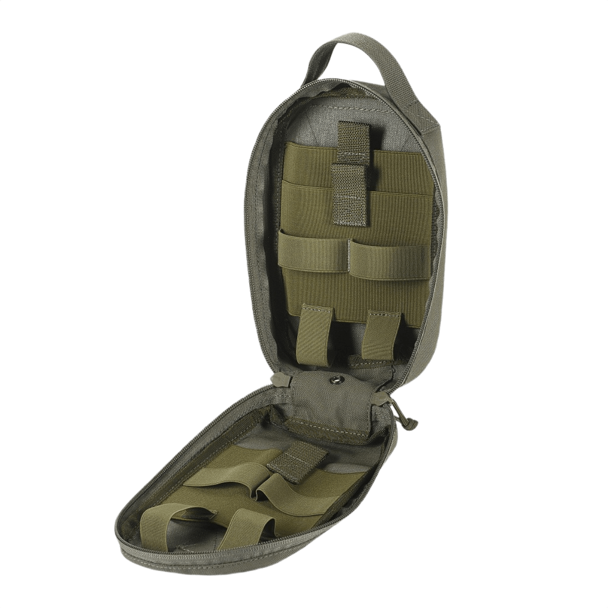 M-Tac Medical Pouch Rip Off med åbent rum og robust lynlås til opbevaring af førstehjælpsudstyr, designet til hurtig adgang.