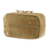 M-Tac Horisontal Utility Taske i slidstærkt Cordura 1000D med MOLLE-montering og lynlåse, ideel til friluftsliv og medicinsk udstyr.