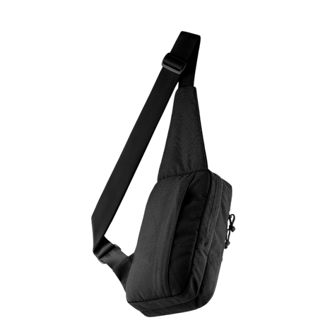 M-Tac Carry Sling Taske Elite Gen.IV i sort med justerbar rem designet til skjult våbenbæring med universelt velcro-hylster. Komfortabel skuldertaske.