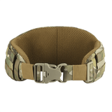 M-Tac War Belt ARMOR i camouflagemønster med MIL-SPEC MOLLE-webbing, designet til taktisk brug og tilpasning til kampopgaver.