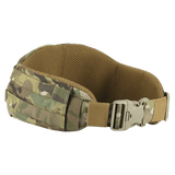 M-Tac War Belt ARMOR i camouflage med robust lukning og MOLLE-webbing, ideel til taktisk brug og kampudrustning.