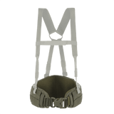 M-Tac War Belt ARMOR i olivengrøn med justerbare stropper og MOLLE-webbing til taktisk brug og opbevaring af tilbehør.