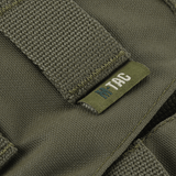 Nærbillede af M-Tac War Belt ARMOR, lavet af slidstærkt Cordura 500D med MIL-SPEC MOLLE-webbing til taktiske formål.